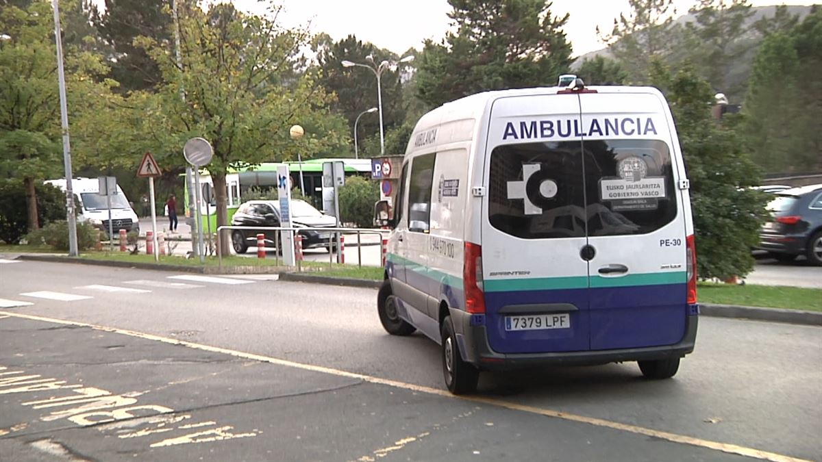 Ambulancia. Imagen obtenida de un vídeo de EITB Media. 