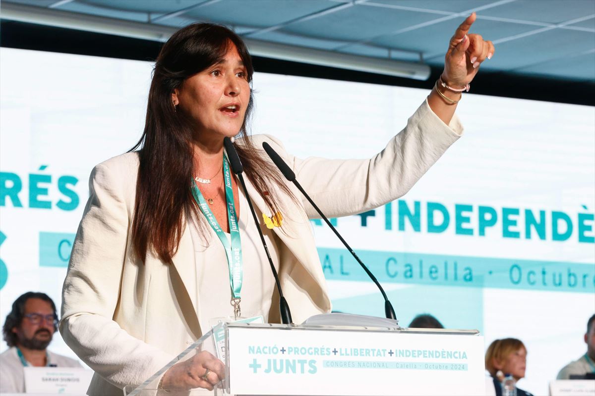 Laura Borràs, en su discurso de despedida. EFE 