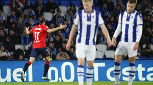 Ante Budimir celebra su gol ante la Real. Foto: EFE