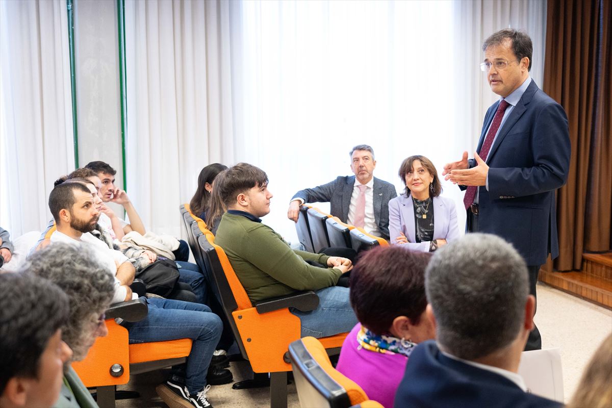 Martínez, hoy, en la Facultad de Medicina de la UPV/EHU. 