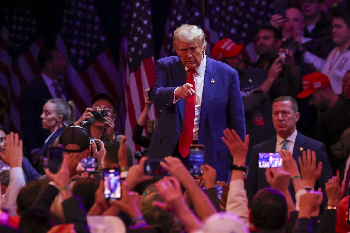 Donald Trump, ayer en el Madison Square Garden de Nueva York. EFE