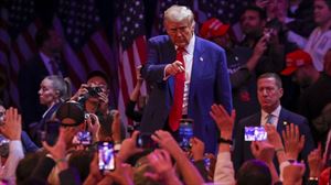 Donald Trump, ayer en el Madison Square Garden de Nueva York. EFE