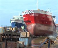 Astilleros Murueta bota el buque carguero ''Bermeo NM''