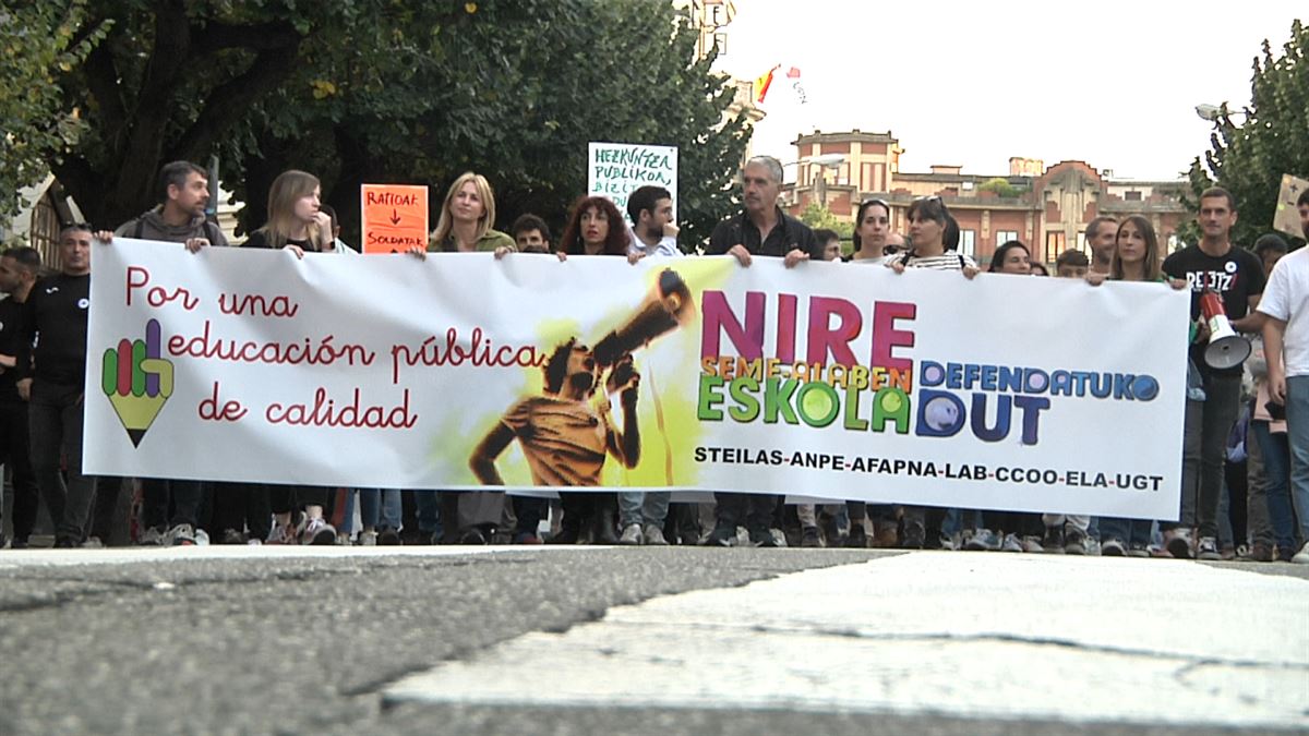 Pamplona, esta tarde. Imagen obtenida de un vídeo de EITB Media.