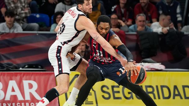 Trent Forrest, jugador de Baskonia, en el encuentro contra el Olimpia Milano