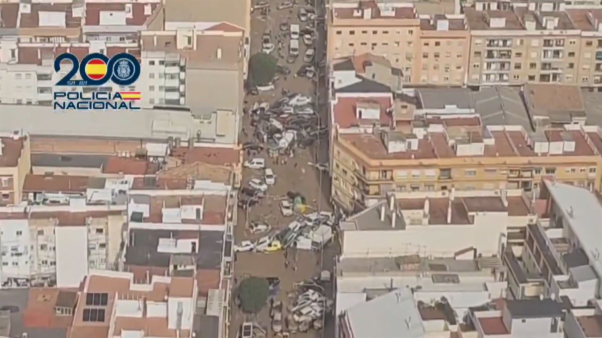 Valencia. Imagen obtenida de un vídeo de la Policía Nacional.