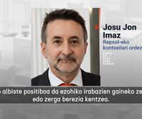 Josu Jon Imaz pozik agertu da energia-enpresen gaineko zerga kentzeagatik