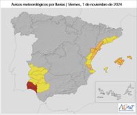 AEMET advierte que la DANA persistirá durante el puente de Todos los Santos 