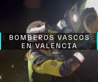 Hemos acompañado a los bomberos vascos que han ido a Valencia 