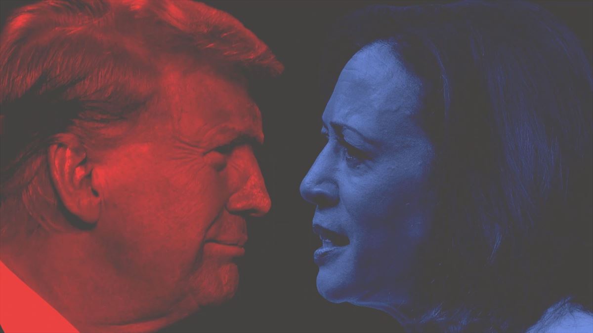 Donald Trump y Kamala Harris. Montaje: EITB