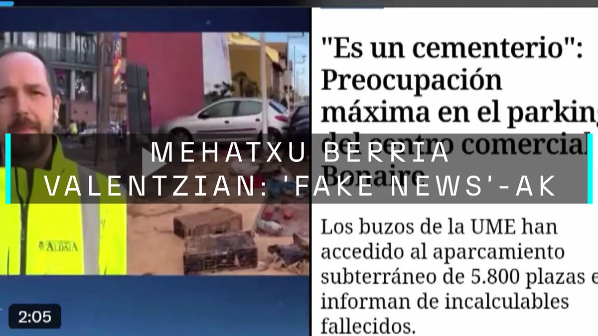 Mehatxu berria Valentzian: 'fake news'-ak