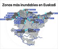 Tolosa, Azpeitia o Bilbao, las zonas más inundables de Euskadi
 