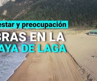 Regeneración de la playa de Laga: Los vecinos de Ibarrangelu, en contra de las obras