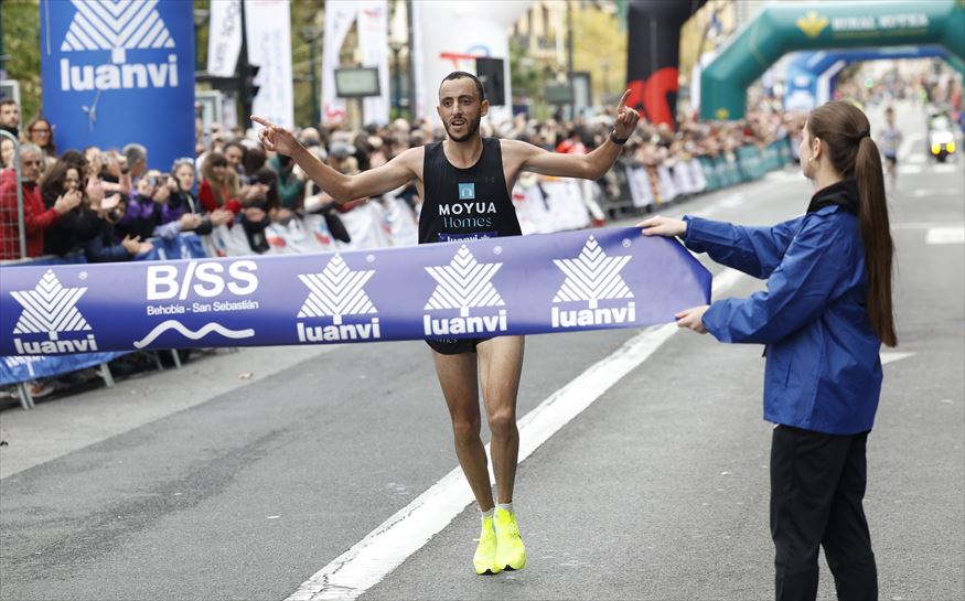 Chaquib Lachgar. Behobia-Donostia 2024. Foto: Efe.