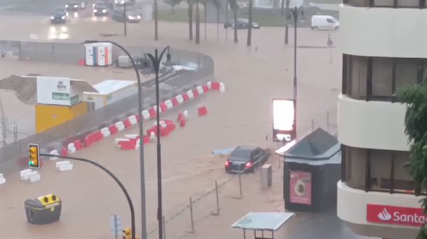 Inundaciones en Málaga. Imagen obtenida de un vídeo de Agencias.