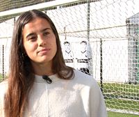 Nahia Aparicio: “Estoy muy contenta, y el equipo también; esta semana es muy especial, por el derbi”