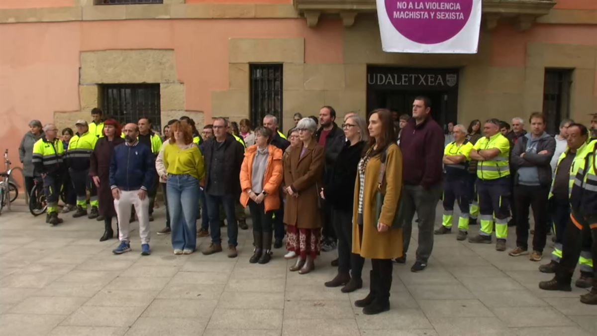 Concentración en Pasaia. Imagen obtenida de un vídeo de EITB Media.