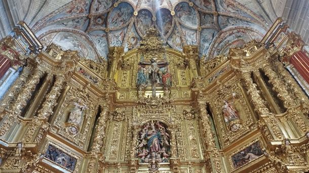 Retablo del altar mayor de la iglesia de Samaniego. ÁLAVA MEDIEVAL