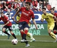 Un penalti en tiempo de prolongación deja a Osasuna con un punto ante el Villarreal (2-2)