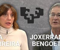 Eva Ferreira eta Joxerramon Bengoetxea, EHUko bi errektoregaiak, aurrez aurre