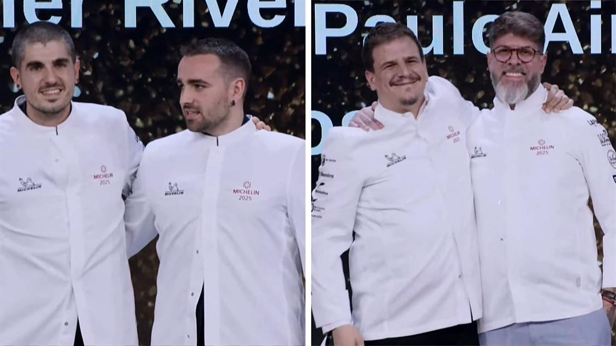 Los cocineros de los restaurantes Ama e iBAi, en la Gala. Foto: EITB MEDIA