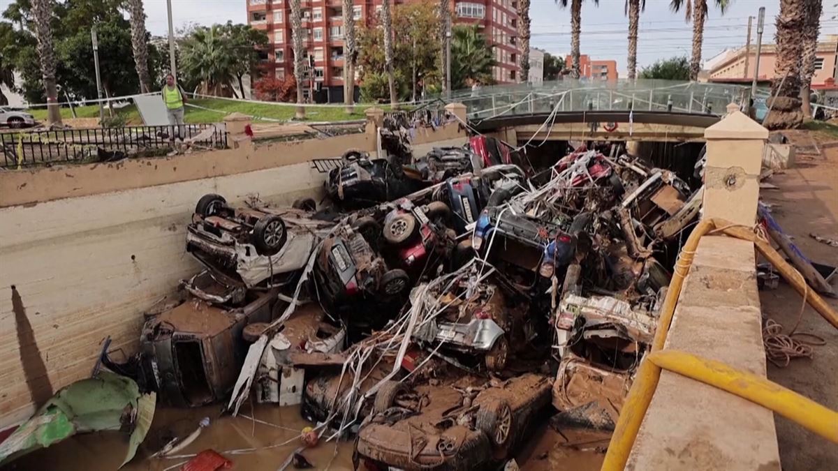 DANA en Valencia. Imagen obtenida de un vídeo de EITB Media.