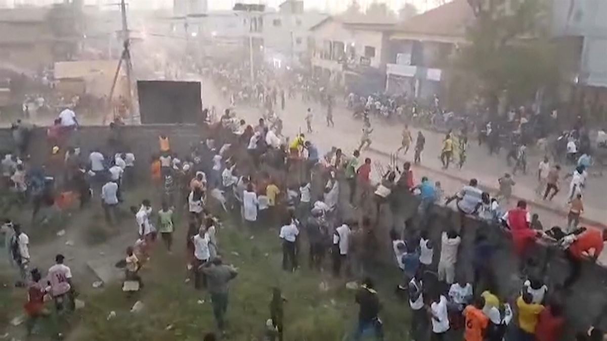 Incidentes en Guinea-Conakri. Imagen obtenida de un vídeo de Agencias.