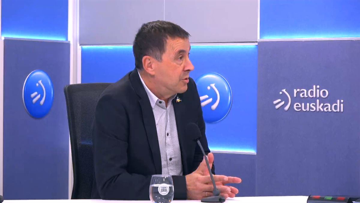 El coordinador general de EH Bildu, Arnaldo Otegi, en Radio Euskadi