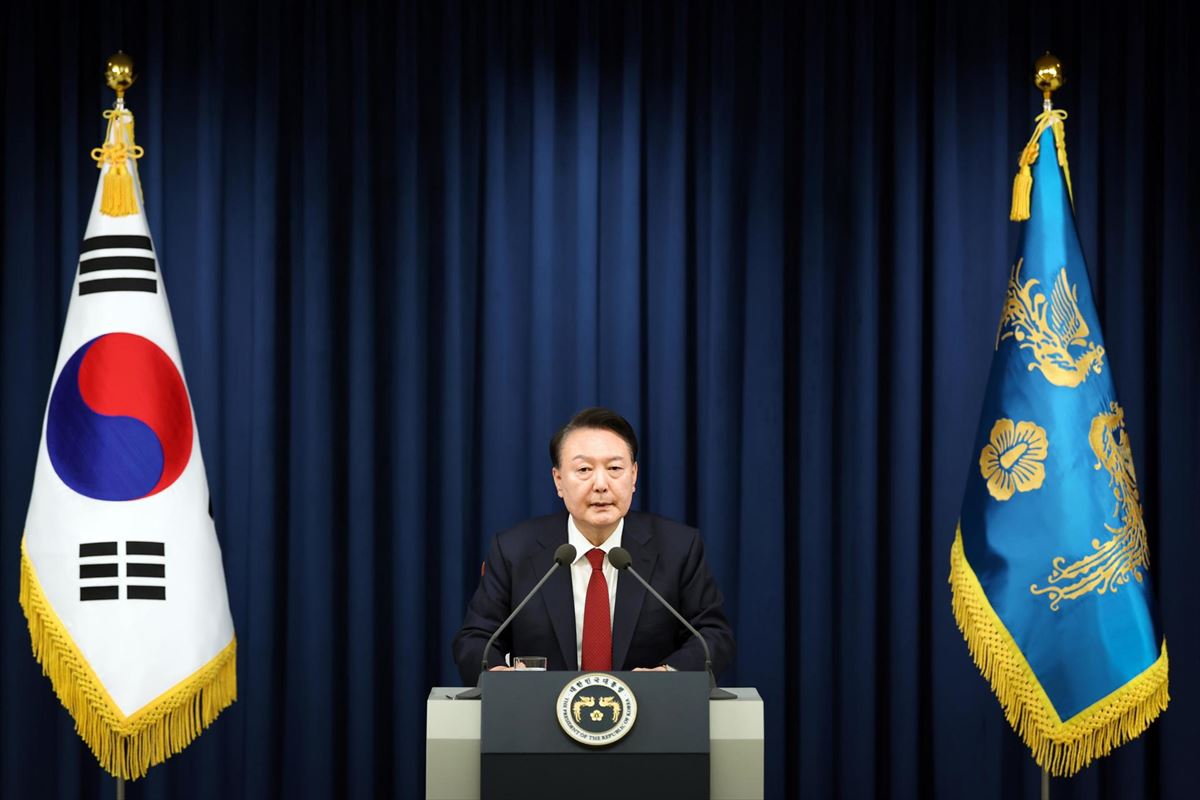 El presidente surcoreano Yoon Suk Yeol. Foto: EFE