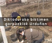 Diktadura garaian hildako 20 presoren gorpuzkiak atera dituzte Urduñako hilerritik