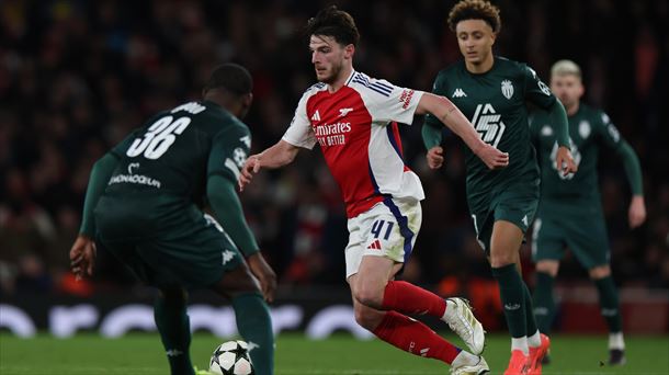 Arsenalen eta Monakoren arteko partidako argazkia. EFE
