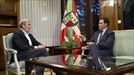 El lehendakari recibe al presidente de Canarias en Ajuria Enea