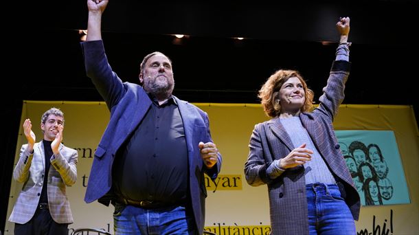 Oriol Junqueras eta Elisenda Alamany. Argazkia: EFE