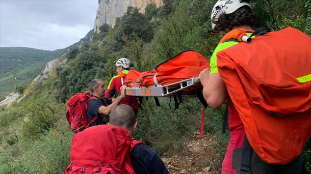 Nafarroako Erreskate Teknikoko Taldearen erreskate bat. Argazkia: @bomberos_na