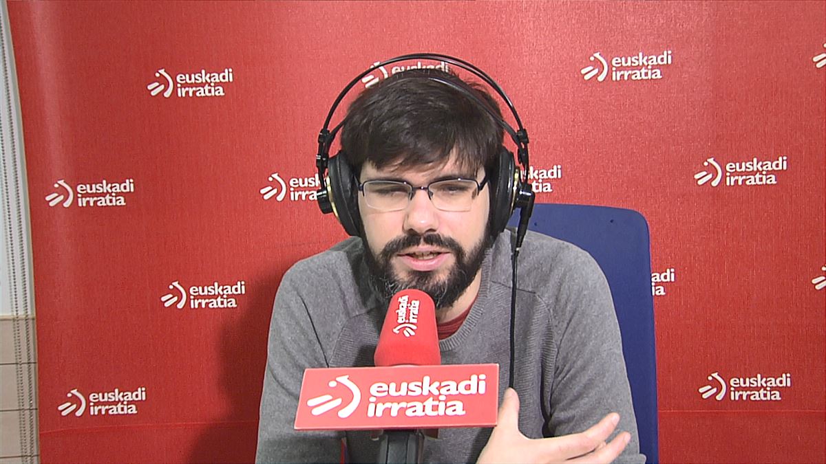 Lander Martínez, en Euskadi Irratia. Foto: EITB