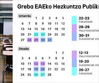 Launa greba egun deitu dituzte EAEko eskola publikoetan, haur-eskoletan eta garbitzaile eta sukaldarien artean