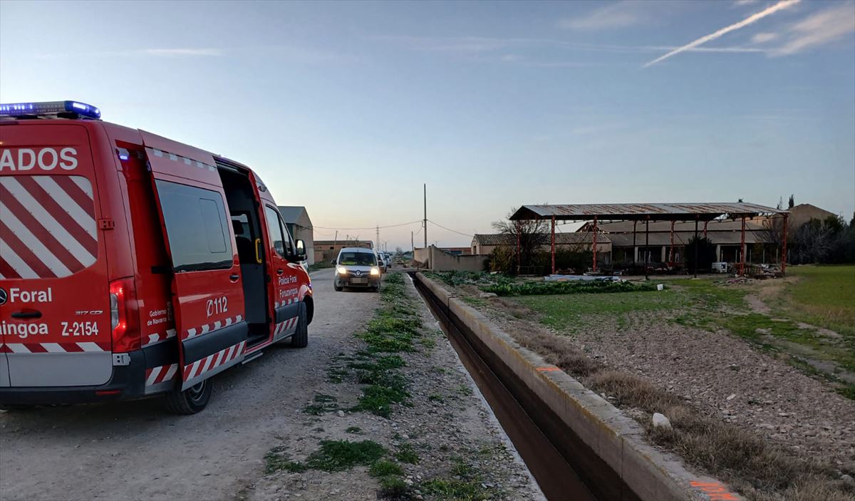 Lugar en el que ha ocurrido el accidente en Cortes. Imagen: Gobierno de Navarra