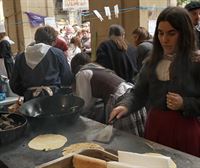 Ambiente inmejorable en la feria donostiarra de Santo Tomás