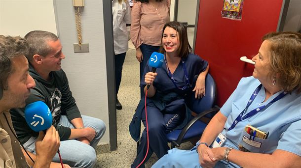 Sanitarios en guardia durante Nochebuena en el Hospital de Cruces. Fuente: DistritoEuskadi