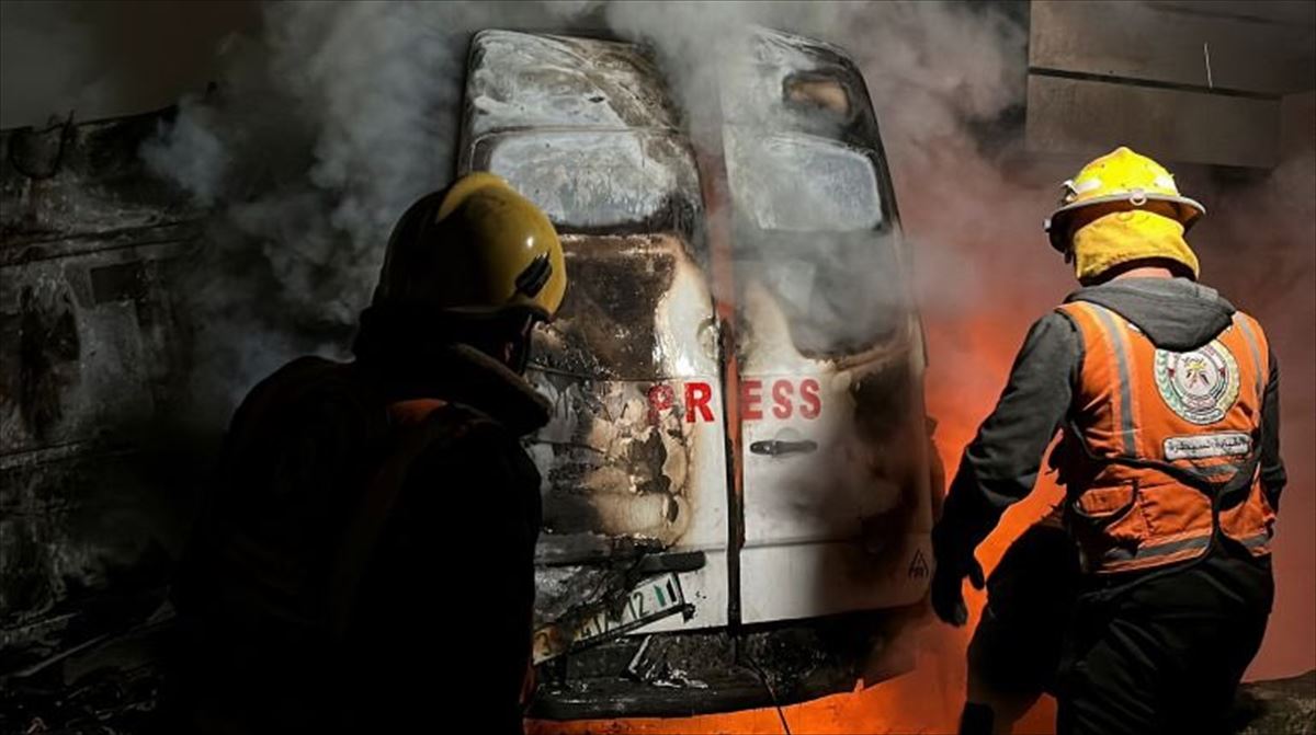 Vehículo de los periodistas asesinados.