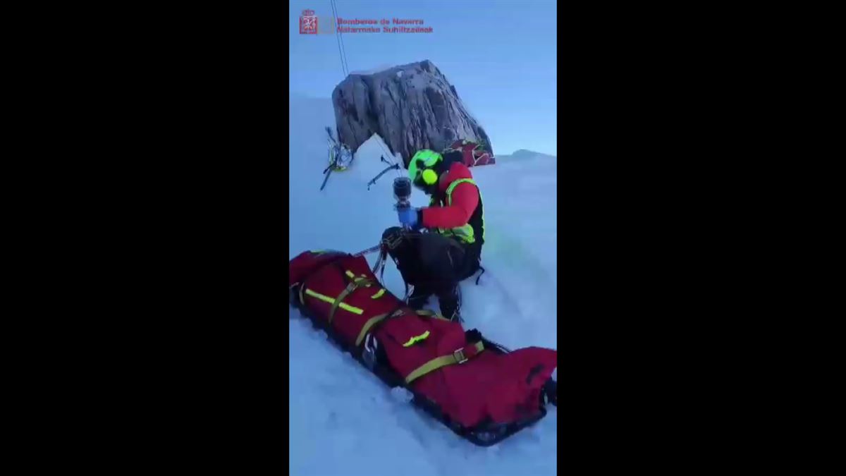 Rescate en Belagu. Foto: Bomberos de Navarra