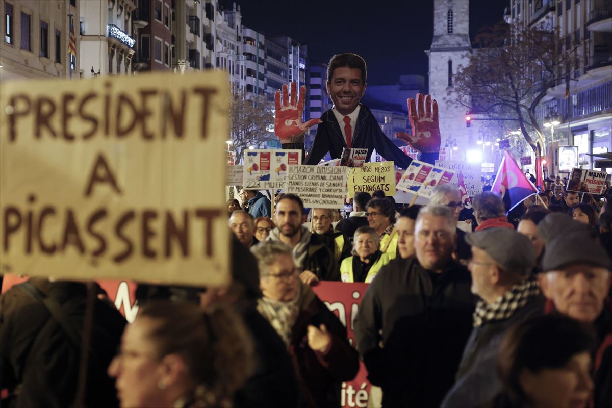 Un momento de la manifestación. EFE