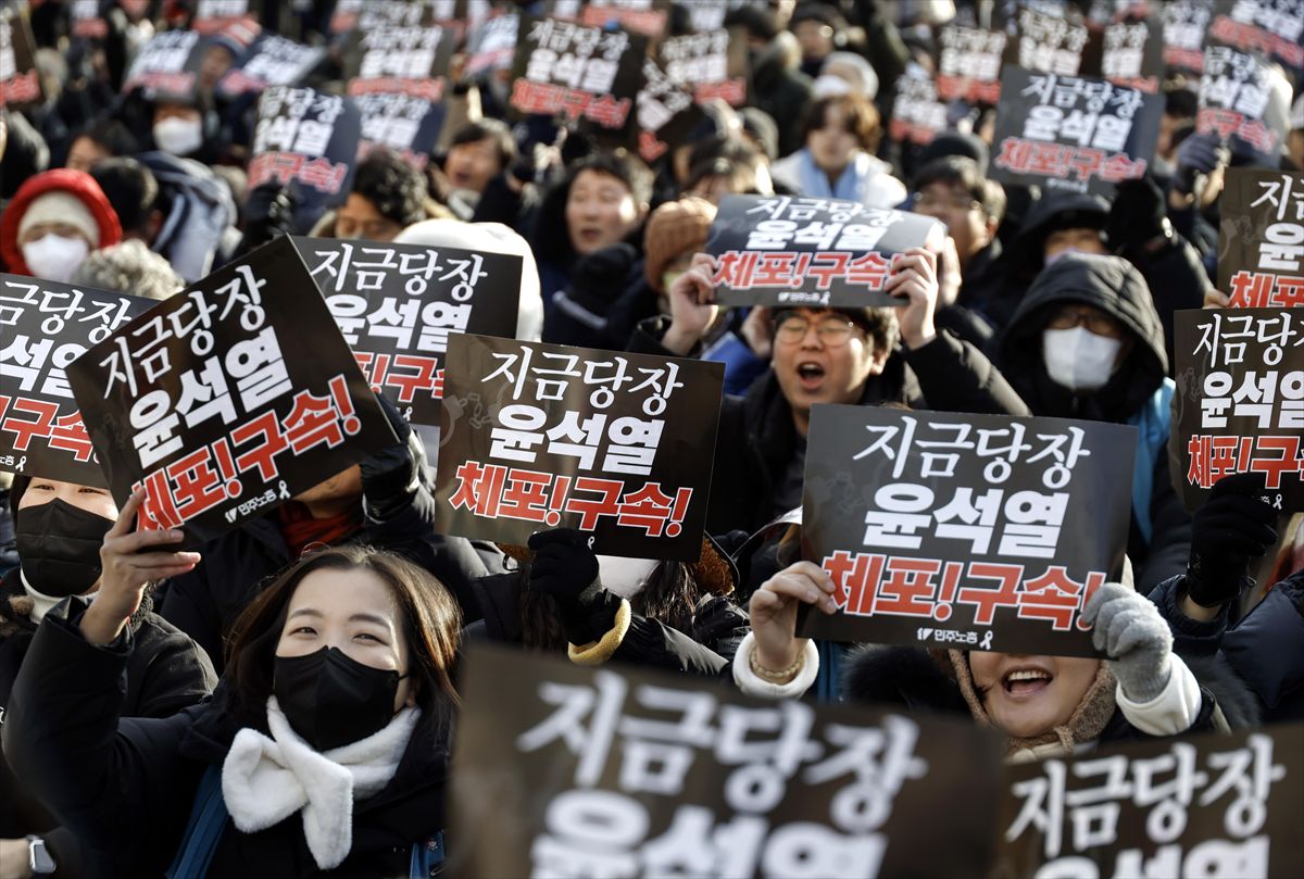 Protestas en Corea del Sur.