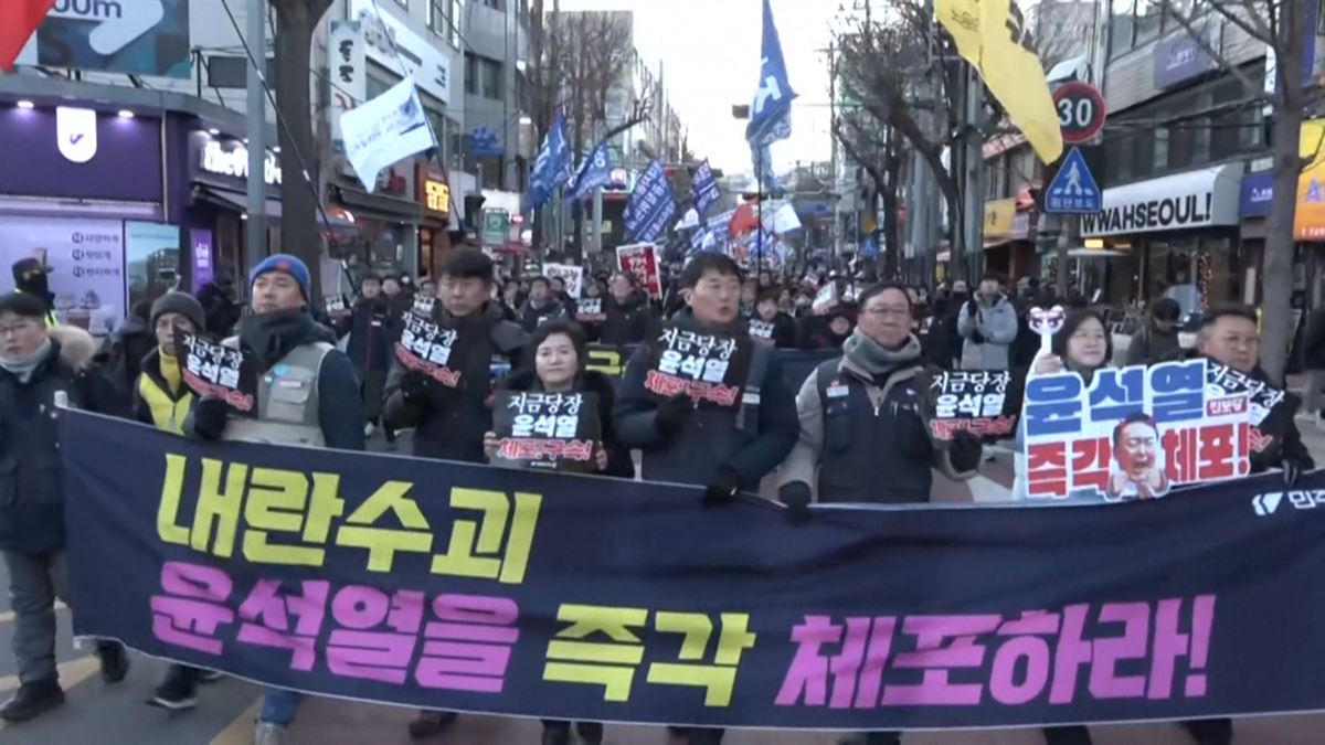 Protestas en Corea del Sur.