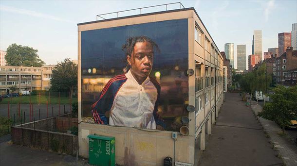 "A lasting place", obra de Sebas Velasco en Londres. Foto: Jose Delou. 