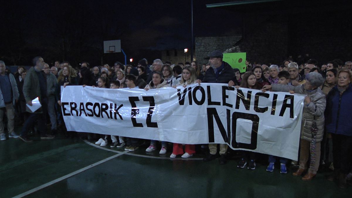 Etxebarri, esta tarde. Imagen obtenida de un vídeo de EITB Media.