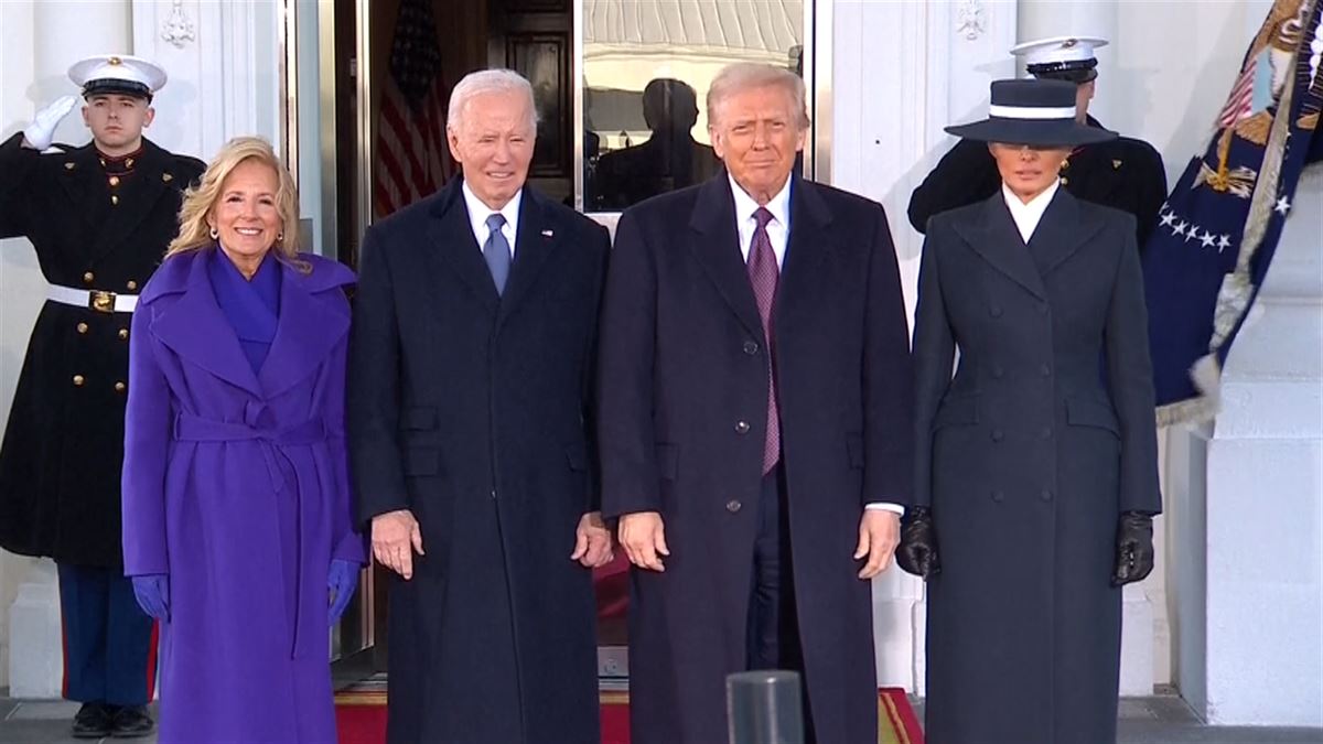 Trump, Biden y Melania Trump previo a la investidura | Foto: CNN   