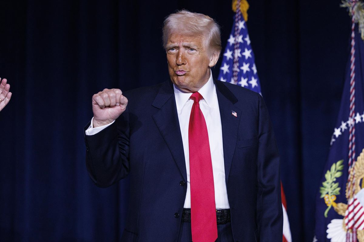 Donald Trump este jueves en un acto en el Capitolio de Washington. Foto: EFE