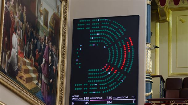 Indar politiko guztiek, Voxek izan ezik, Estatu Itun berria babestu dute. Argazkia: EFE