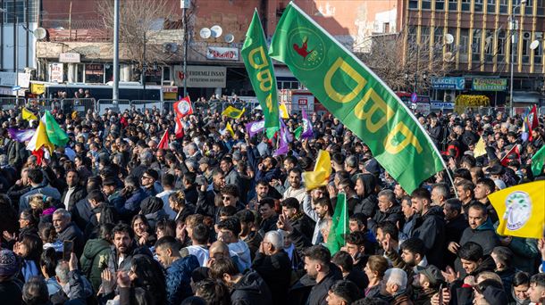 PKKren aldeko manifestazioa. Argazkia: EFE